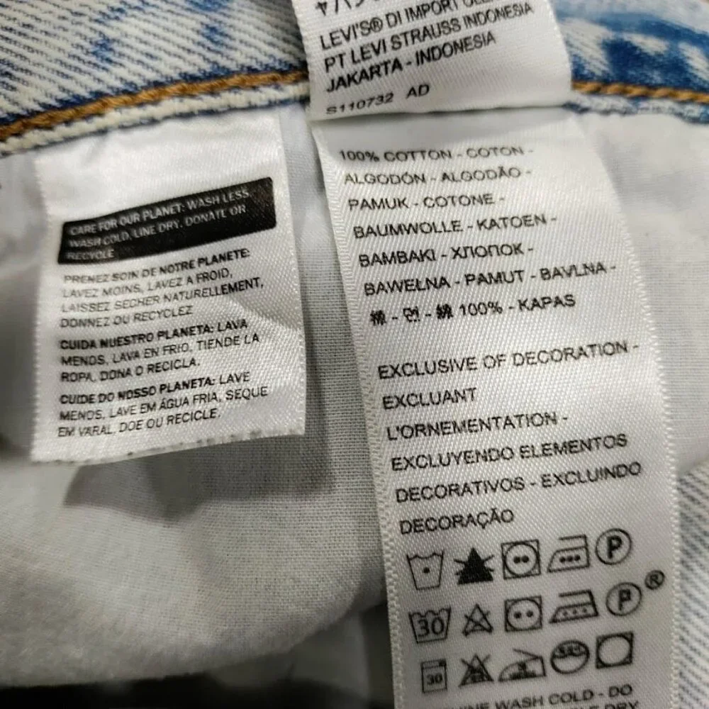 Levis Premium Light Wash Cropped Straight-Leg Jeans 27 - Picture 5 of 12